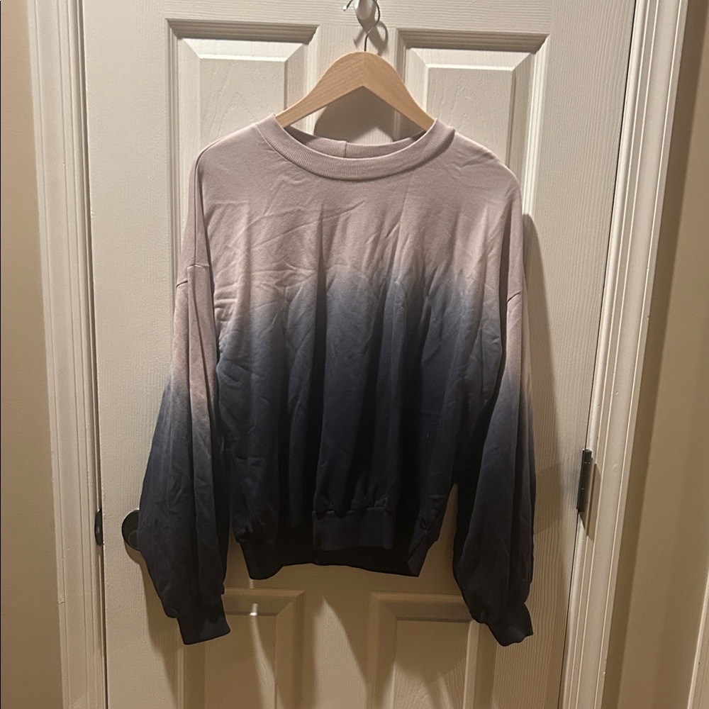 On The Road Gradient Sweatshirt - Pink and Blue